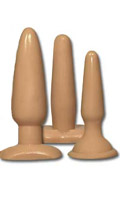 Cliquez pour voir la fiche produit- Coffret 3 Dip Butt Plugs - Vanilla (chair)