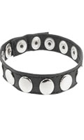 Cliquez pour voir la fiche produit- Cockring cuir 10 pressions