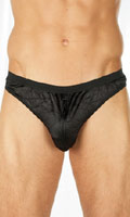 Cliquez pour voir la fiche produit- String avec fermeture Zip - Noir - Taille unique