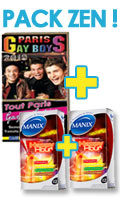 Cliquez pour voir la fiche produit- Pack Et� Zen 2 Manix Happy Hour + guide Paris Gay Boy