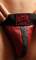 Cliquez pour voir la fiche produit- Jock Strap Cuir NastyPig - Rouge/Noir - Taille S