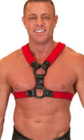 Cliquez pour voir la fiche produit- Harnais Neoprene - Rouge - Taille L/XL