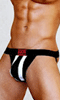 Cliquez pour voir la fiche produit- Jock Strap Racer Mesh Jackadams - Noir/Blanc - Taille L