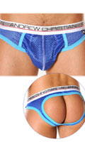 Cliquez pour voir la fiche produit- Air Jock ''Show It Tech'' Andrew Christian - Bleu/Bleu Ciel - Taille L