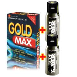Gold Max - Glules x 10 + 2 Rude Rider Silicone 30 ml