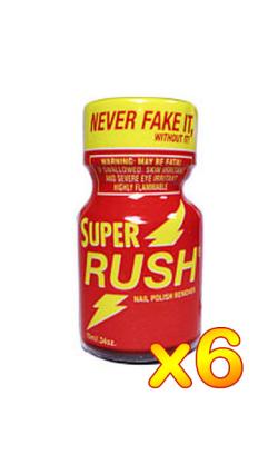 Poppers Super Rush x 6 (rouge jaune)