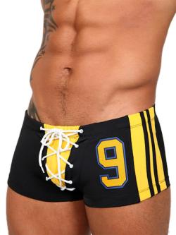 Boxer de bain ''Tactic Lace Up'' - Pistol Pete - Black/Yellow - Size XL