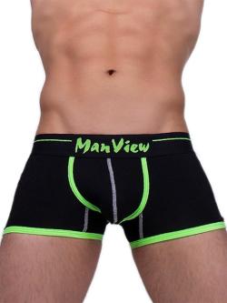 Boxer ''Neon Flash'' - Manview - Noir/Vert Néon - Taille S