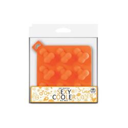 Bac à Glaçons zizi ''Sexy Cooler'' - Orange