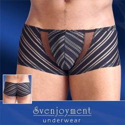 Shortie Ouvert ''Strié'' - SvenJoyment - Noir - Taille L