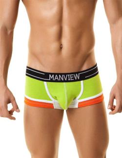 Boxer ''Campus City Boy'' - Manview - Green/Orange - Size S