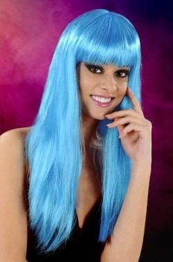 Perruque Cabaret Wigs - Coupe Longue - Bleu