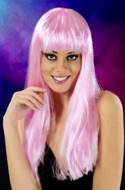 Perruque Cabaret Wigs - Coupe Longue - Rose
