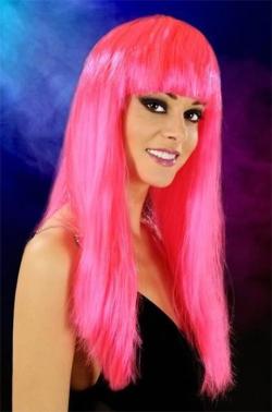 Perruque Cabaret Wigs - Coupe Longue - Fushia