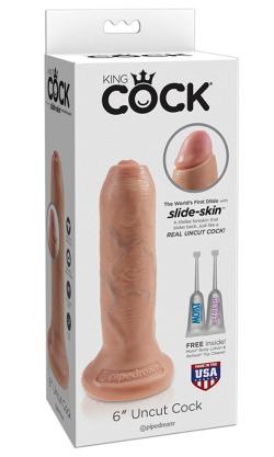 Gode Ralistic Uncut Slide-Skin - King Cock - Chair - Taille 6'' (15cm)