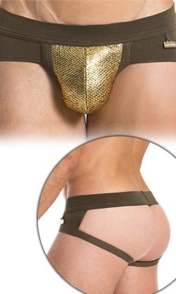 JockStrap ''Dusk 2 Sawn Smake'' Modus Vivendi - Kaki/Gold - Size XL