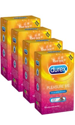 Prservatifs Durex PLEASURE ME boite 18 x 4