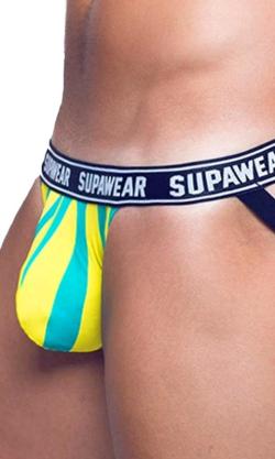 JockStrap ''U91 Pow Beast'' - SupaWear - Jaune/Bleu - Taille S