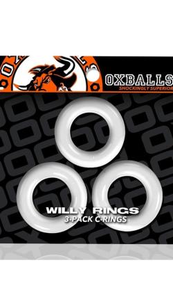 Oxballs ''Willy Rings'' 3 Cockring Pack - Blanc
