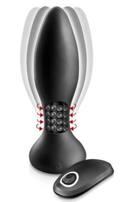 Plug anal vibrant à billes ''My King'' - Black Empire