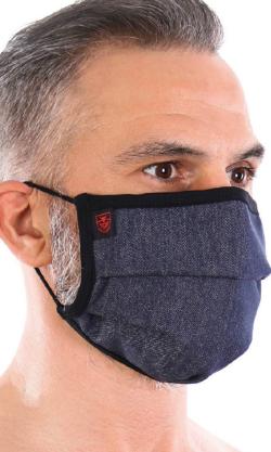 Pleated Mask ''Denim'' - TOF Paris - Dark Gray