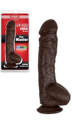 The Master - Monster Cock - Push - Brown - Size 10 Inches