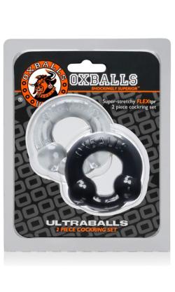Ultraballs - 2 cockring Set - Oxballs - Black/Clear