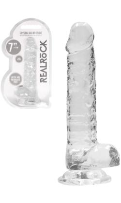 Dildo Crystal Clear - RealRocK - Transparent - Taille 7'' (18cm)