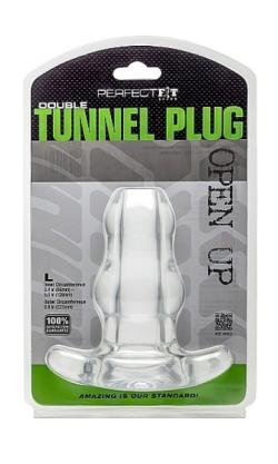Double Tunnel Plug - Perfect Fit - Clear - Large