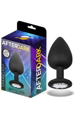 Butt Plug Silicone ''Sparkly'' - AfterDark collection - Black - Size M