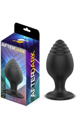 Butt Plug Silicone ''Steps'' - AfterDark collection - Noir - Taille L
