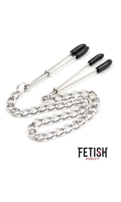Pince à seins avec Chaine - Fetish Addict