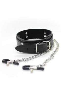 Collier + Pince à seins - Fetish Addict