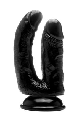 Double Gode Realistic - RealRocK - Noir - Taille 6.5'' (16.5cm)