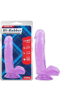 Gode Transparent Hi-Rubber - Chisa Novelties - Purple - Size 7 Inches