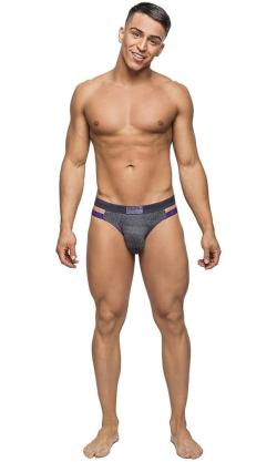 MiniSlip Bikini Cutout ''Heather Haze'' Male Power - Gris - Taille M