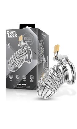 Cage de Chasteté Métal ''Warden'' - DomLock - Taille M