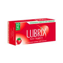 Préservatifs Lubrix Parfumés - Fraise - x12