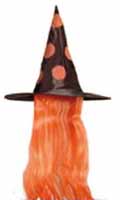 Chapeau Sorci�re et cheveux Orange