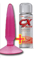 Anal Screwer - Plug 12cm + CX Glide Hot 100 ml