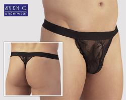 String Dentelle SvenJoyment - Noir - Taille XL