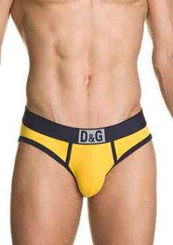 Slip ''paintball'' D&G - Jaune/Bleu Marine - Taille M