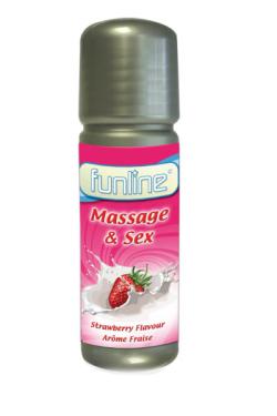 Lubrifiant SEX & MASSAGE FUNLINE - Fraise - 30 ml