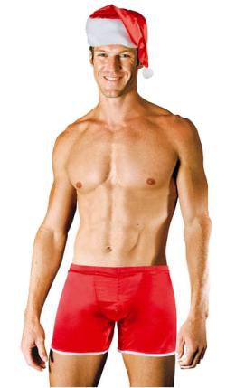 Tenue Père Noël Sexy pour Homme - Rouge/Blanc - Taille S