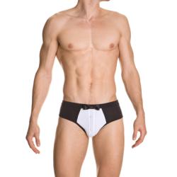 Slip ''Effet Smoking'' YamamaY - Black/White - Size XL