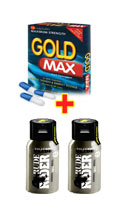 Click to see product infos- Gold Max - Gélules x 10 + 2 Rude Rider Silicone 30 ml