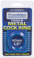 Cliquez pour voir la fiche produit- Metal CockRing - TitanMen - 40 mm - Bleu