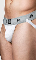 Cliquez pour voir la fiche produit- JockStrap Supporter MM Edition (ex Bike) (ceinture 2'') - Blanc/Gris - Taille M