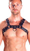 Click to see product infos- H Leather Harness - MrB - Black - Size M