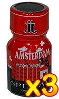 Click to see product infos- Poppers Amsterdam ''RED - SPECIAL'' 10ml x 3 - LOCKERROOM